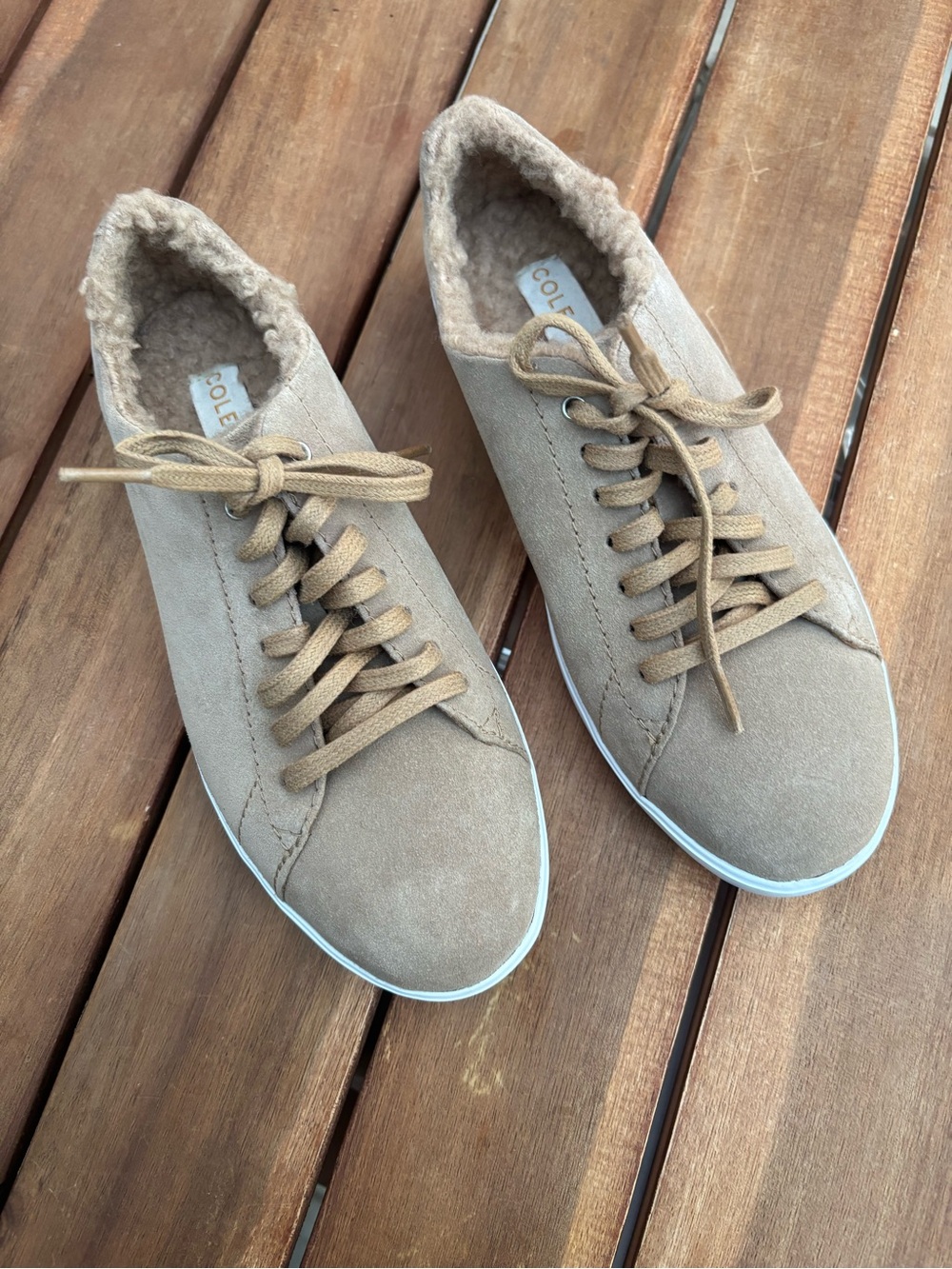 Cole Haan Women's Grand Crosscourt II Suede Sneaker, Birch Suede, NWOB, Sz 6